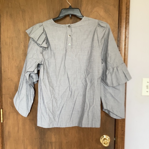 Clu blouse with ruffle sleeves 100% cotton top size M - Picture 14 of 16